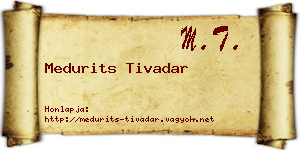 Medurits Tivadar névjegykártya